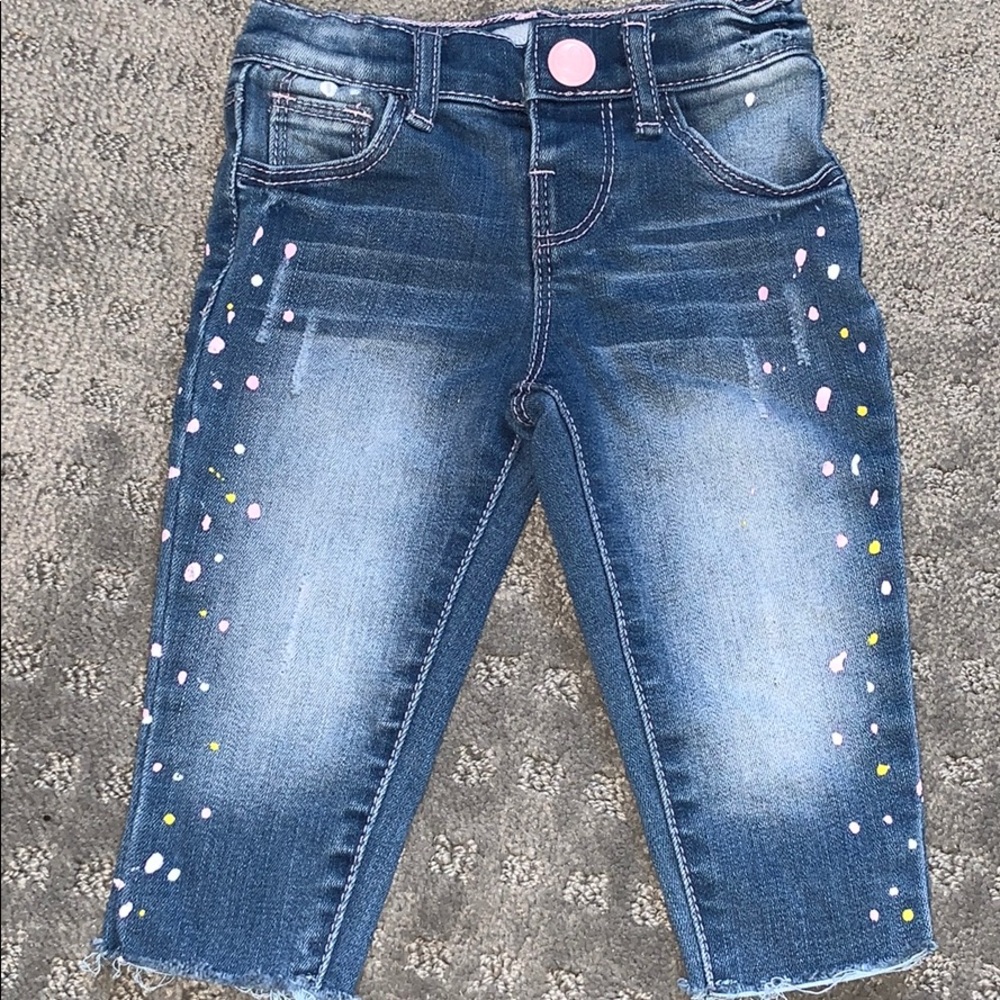 Paint splattered jeans 6-9 months EUC
